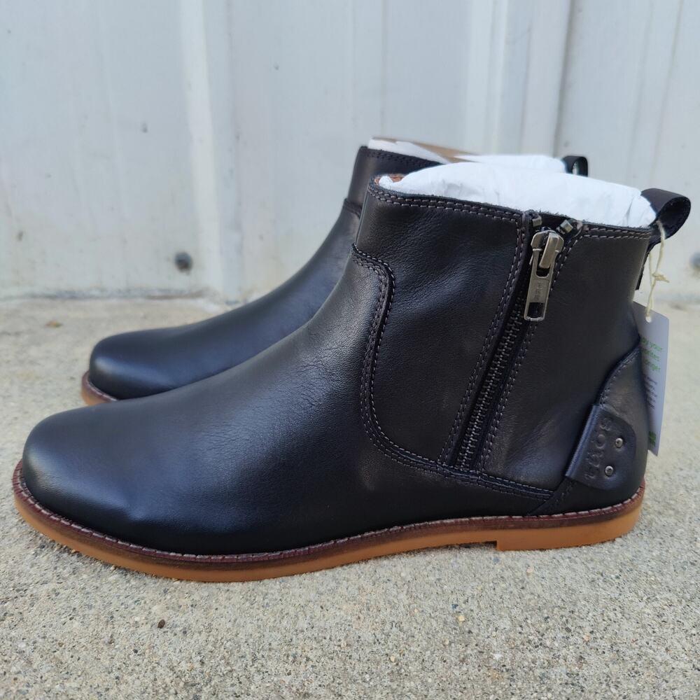 Taos DOUBLE TIME Womens Size 8 Short Double Zip Boot Black Leather